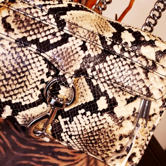 REBECCA MINKOFF Snakeskin Emb. LTR Messenger-NWOT - Picture 2 of 8